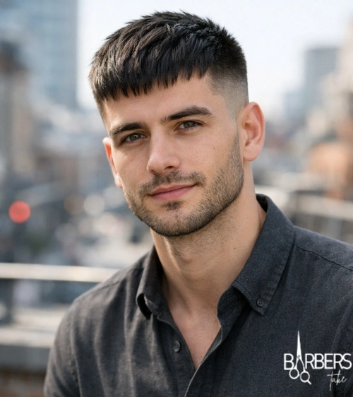 French Crop Mid Fade haircut