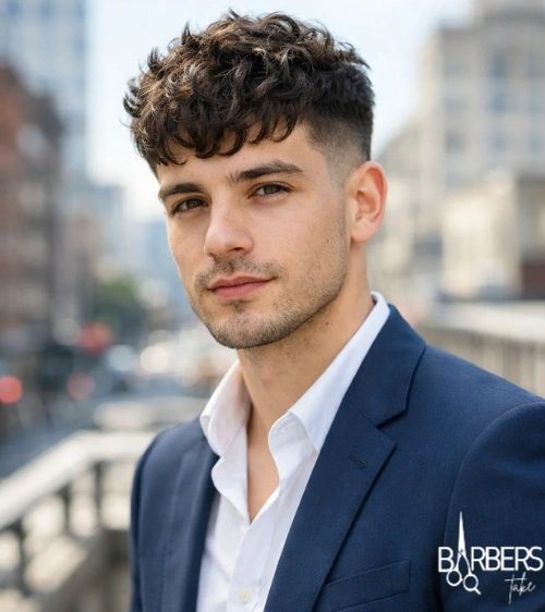 French Crop with Curly Hair