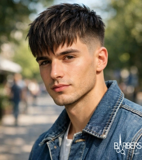 Long French Crop Haircut men