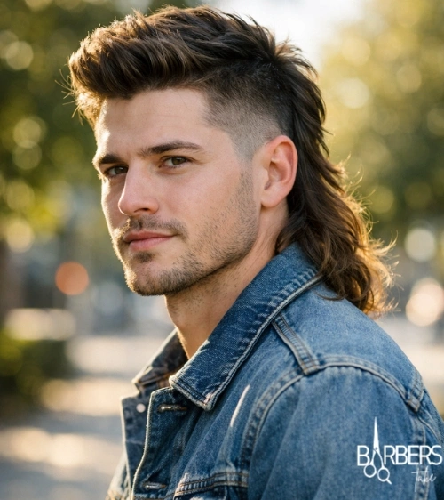 Mens Modern Mullet Fade
